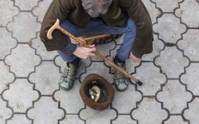 VIDEO Cât câștigă un cerșetor...