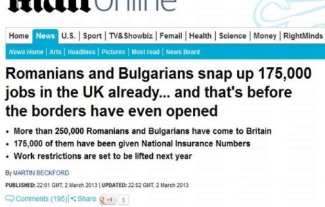 Daily Mail, cu ochii pe angajatii romani din Marea Britanie