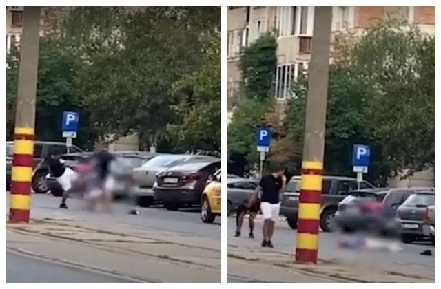 VIDEO Un taximetrist a fost bătut și lăsat lat în mijlocul străzii. Poliția îi caută pe agresori