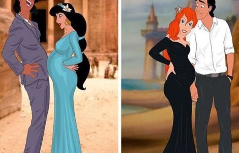 FOTO Cum ar fi arătat prințesele Disney dacă ar fi rămas însărcinate