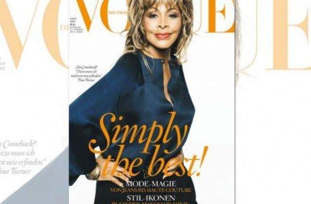 Tina Turner, pentru prima data pe o coperta Vogue, la varsta de 73 de ani