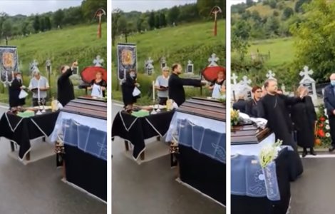 VIDEO Înmormântare cu scandal! Preotul s-a luat la ceartă cu familia îndoliată