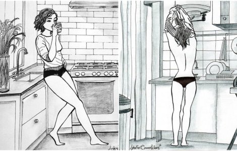 Top  10 ilustrații care surprind micile plăceri atunci când locuiești singură
