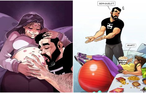  Top  Sarcina, prin ochii unui artist: 10 ilustrații care surprind momente emoționante