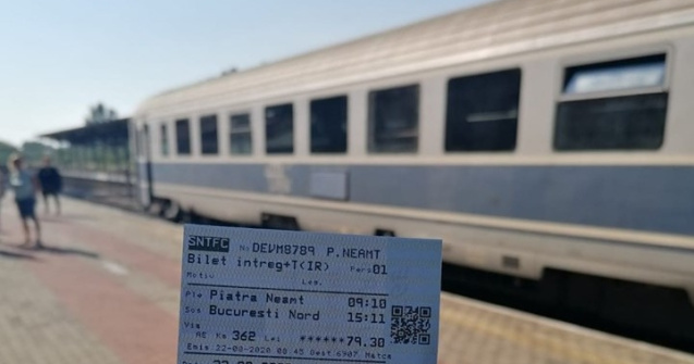 Locomotiva unui tren din Piatra Neamț a plecat fără vagoane