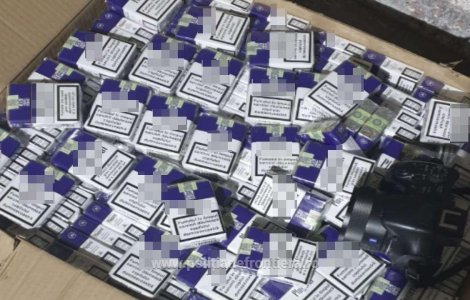 90.000 de pachete de țigări, confiscate de polițiștii din Vama Giurgiu
