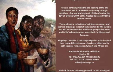 Un artist nigerian aduce emotii africane la Bucuresti