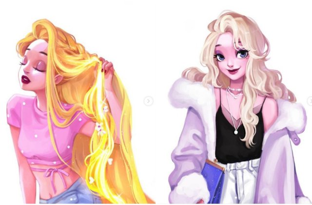 N-au arătat niciodată mai bine! 15+ prințese Disney &icirc;mbrăcate &icirc;n haine contemporane