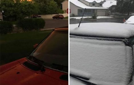 FOTO De la caniculă la zăpadă în doar 48 de ore. Nimic nu e imposibil în 2020