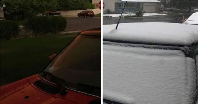 FOTO De la caniculă la zăpadă în doar 48 de ore. Nimic nu e imposibil în 2020