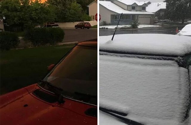 FOTO De la caniculă la zăpadă în doar 48 de ore. Nimic nu e imposibil în 2020