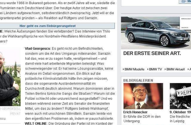 Un roman pe scena politica germana