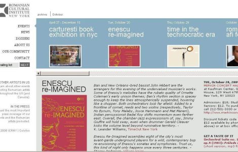 Enescu in cheie jazz la New York: "Credeti-ne pe cuvint: un astfel de eveniment are loc o data la trei secole!"