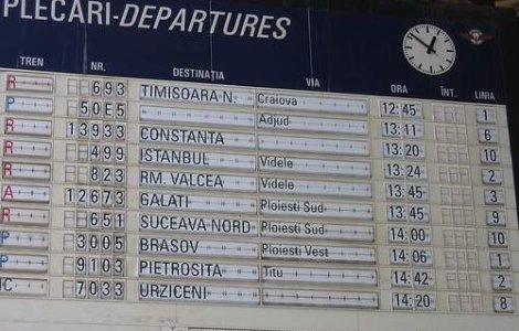 Trecerea la ora de iarna, din 25 octombrie, nu modifica mersul trenurilor