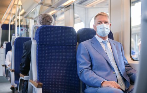 Iohannis a testat trenul care merge la Aeroportul Otopeni