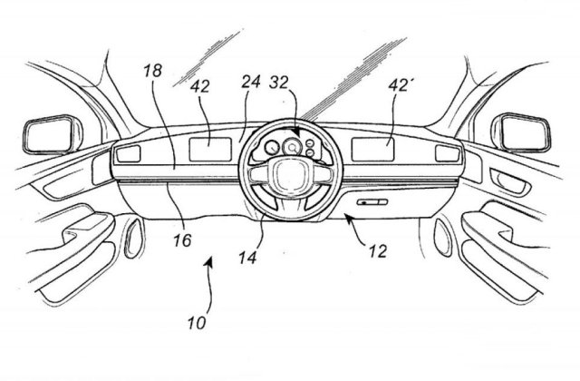 Volvo a înregistrat un patent inedit: volanul mașinii se poate glisa dintr-o parte în alta a interiorului