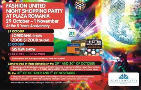 Night Shopping Party in Plaza Romania
