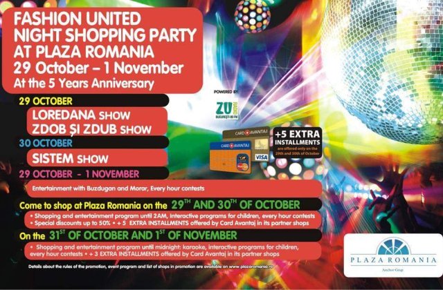 Night Shopping Party in Plaza Romania