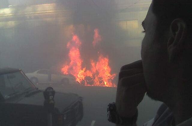 Treisprezece masini incendiate in cartierul Drumul Taberei din Capitala