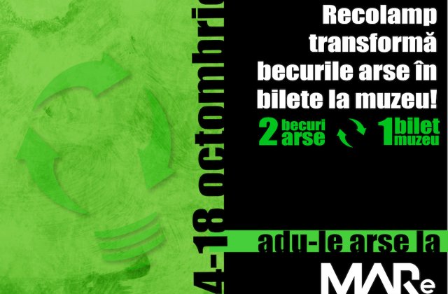 Plătești intrarea la muzeu cu două becuri arse! De Ziua Internațională a Deșeurilor Electrice, Recolamp te invită să vizitezi Muzeul de Artă Recentă