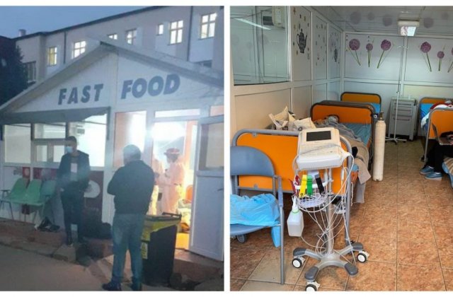 Spitalul de Urgență Sibiu primește bolnavii de Covid într-un chioșc de fast-food dezafectat