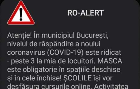 Mesaj RO ALERT pentru bucureșteni, după creșterea ratei de infectare
