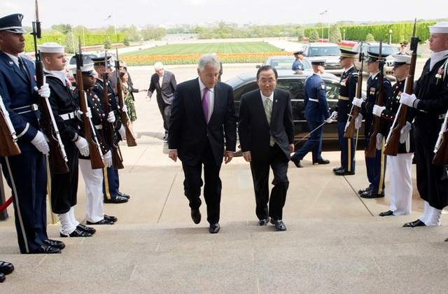 Ban Ki-moon a efectuat o vizita fara precedent la Pentagon