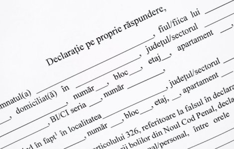 Declarația pe proprie răspundere, valabilă DOAR în original! De ce nu este acceptată declarația de pe telefon