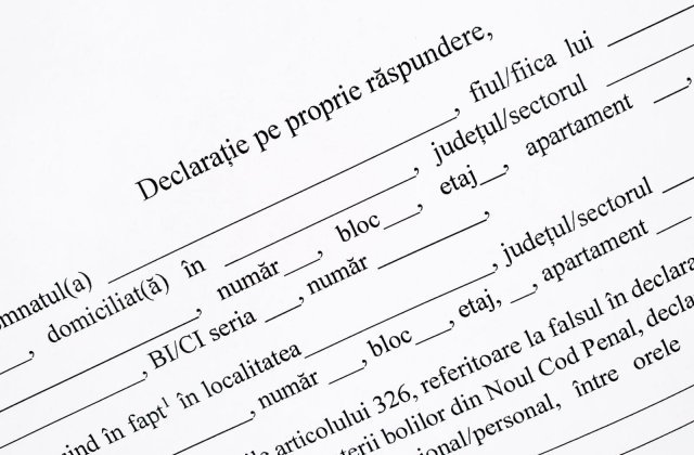 Declarația pe proprie răspundere, valabilă DOAR &icirc;n original! De ce nu este acceptată declarația de pe telefon