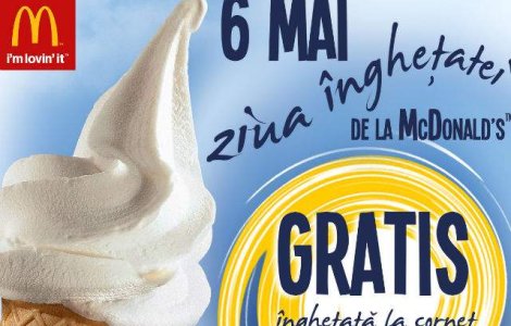(P) Pe data de 6 mai sarbatorim Ziua Inghetatei de la McDonald&#39;s