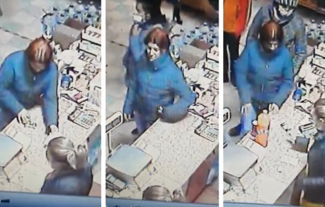 VIDEO Cum fură o femeie un pachet de ţigări chiar din fața vânzătoarei