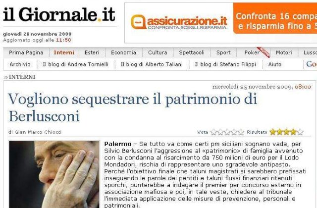 Averea lui Berlusconi, la un pas de sechestru