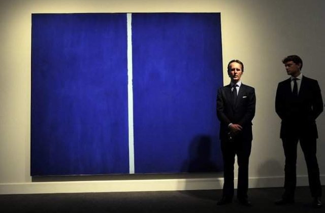 [VIDEO] Un tablou de Barnett Newman, vandut la licitatie cu un pret record