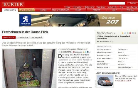 Infractori romani, arestati dupa ce au furat cadavrul unui miliardar din Austria si au cerut recompensa