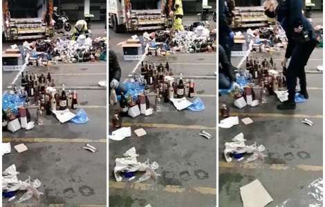 Transport cu mâncare și băutură, primite de acasă de români, distrus în Franța