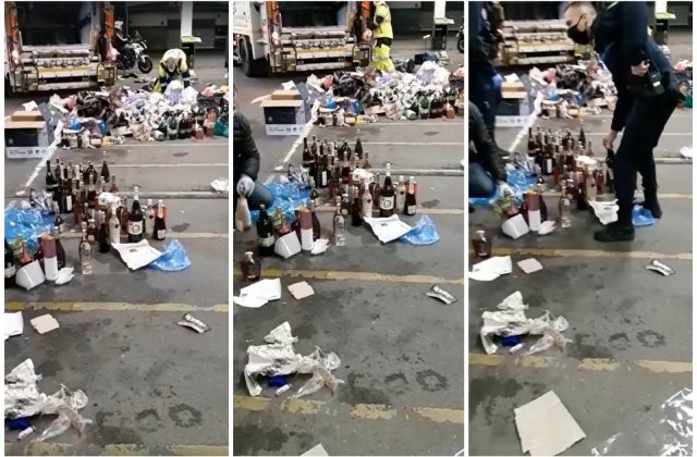 Transport de 1,2 tone cu mâncare și băutură, primite de acasă de români pentru sărbători, distrus de poliția din Franța