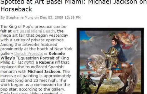 Michael Jackson, calare si in armura: Tablou vandut pentru 175.000 de dolari