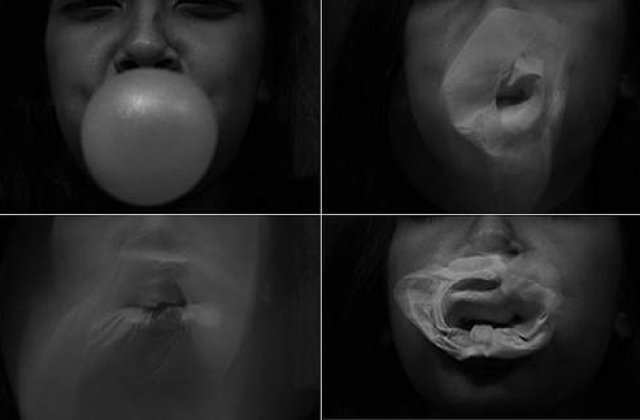 Tanar ucis de guma de mestecat