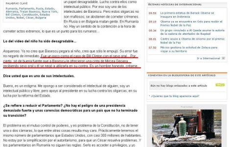 Patapievici: Basescu are o caseta porno cu Geoana