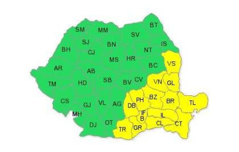 Codul galben de ninsoare si viscol, prelungit pana astazi