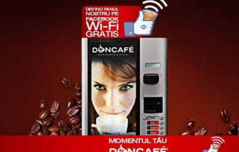 Doncafe ofera Wi-Fi gratuit la automatele de cafea