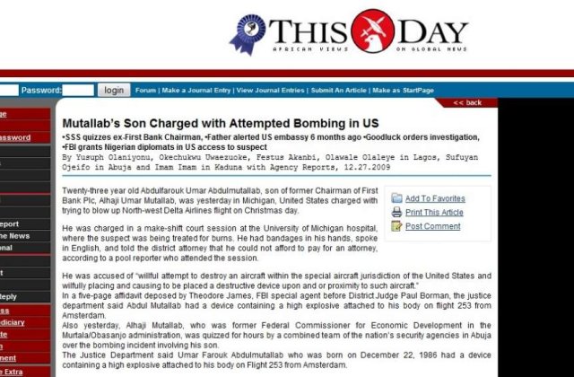 Nigerianul arestat pentru tentativa de atentat fusese denuntat de propriul tata pentru radicalism