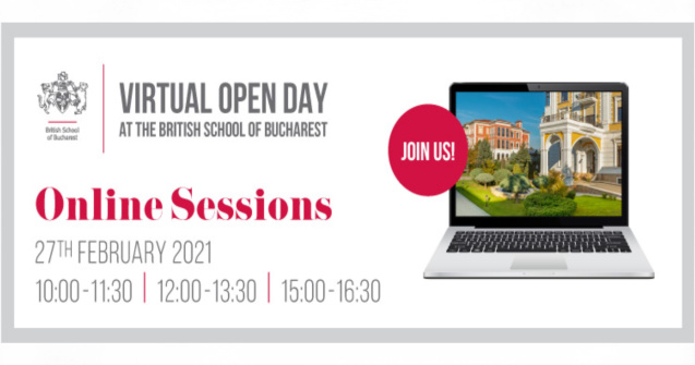 BSB: Virtual Open Day, un eveniment dedicat părinților și elevilor