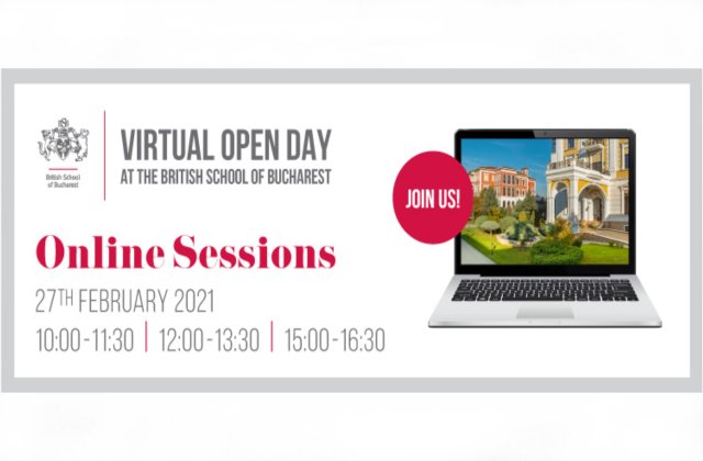 British School of Bucharest organizează Virtual Open Day, un eveniment dedicat părinților și elevilor
