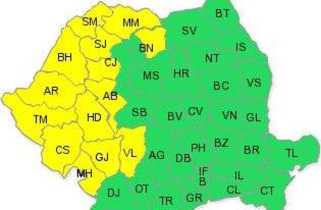 Cod galben de ploi si ninsori