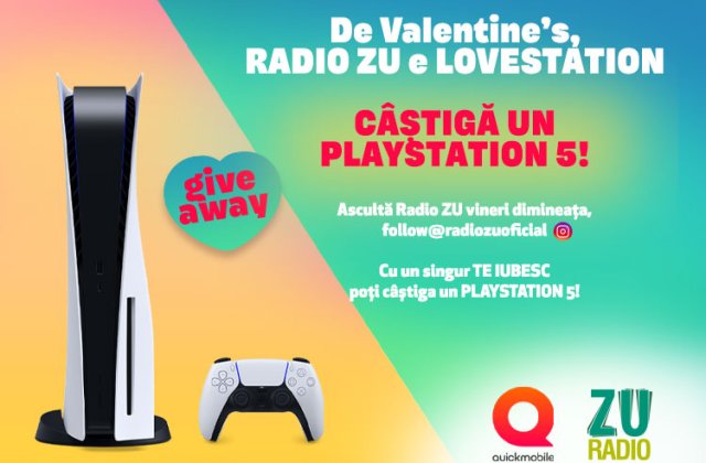 Radio ZU e Love Station. Te premiază cu noul PlayStation 5!