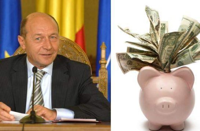 Basescu si-a pus in pusculita 17.000 de lei in ultimele luni ale lui 2009