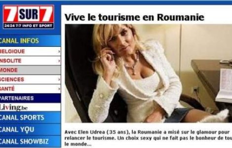 "Vive le tourisme en Roumanie", spun belgienii la vederea Elenei Udrea in costum de baie