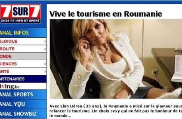 "Vive le tourisme en Roumanie", spun belgienii la vederea Elenei Udrea in costum de baie