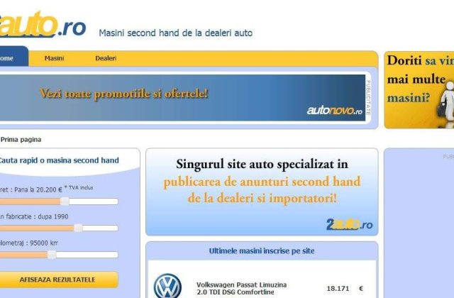 Un nou site destinat comercializarii de masini second hand cu garantie